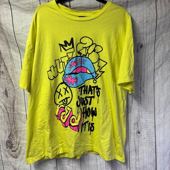 Vintage no boundaries single Stitch Graphic T-Shirt in Yellow 2XL - Picture 1 of 8